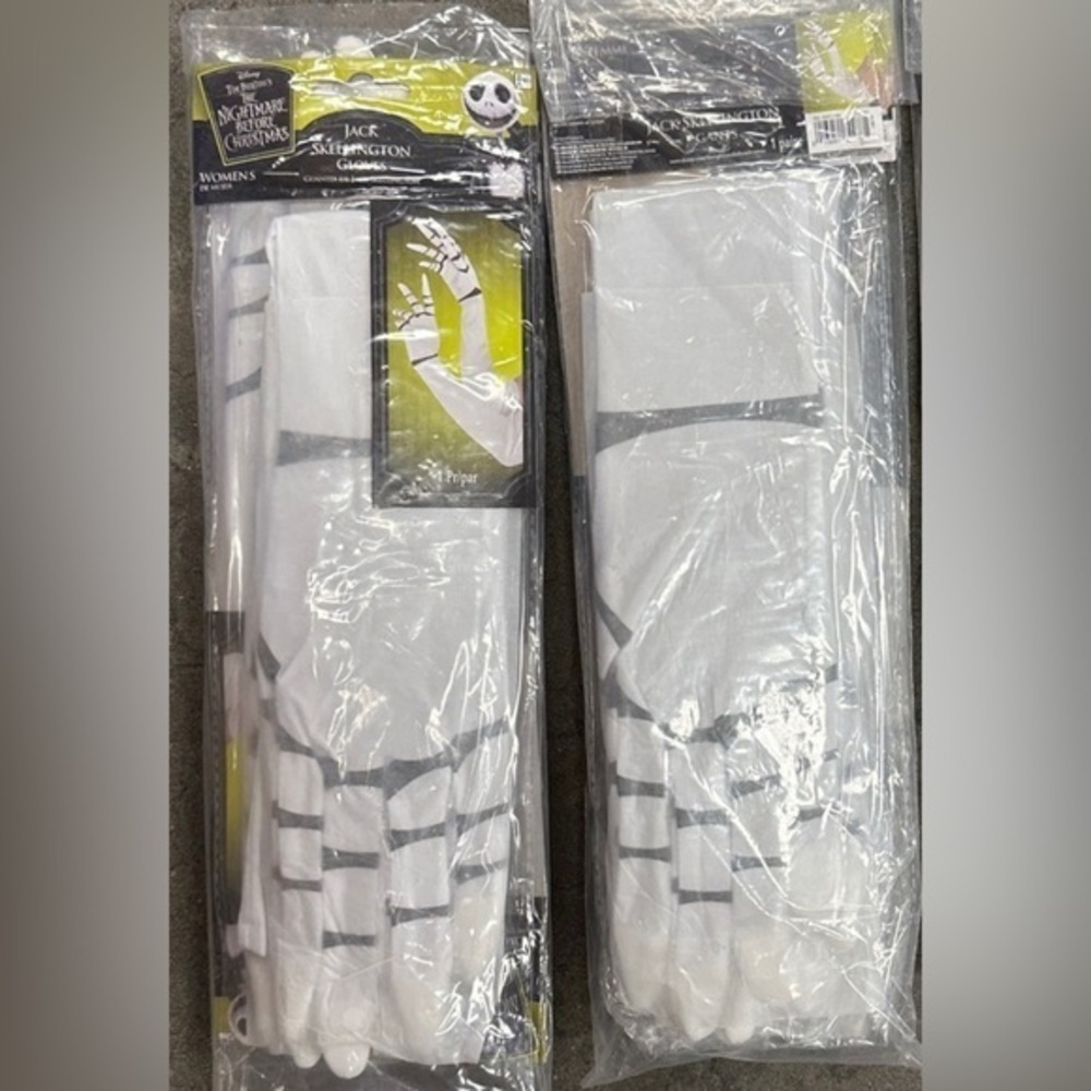 New 6 pairs Jack Skellington Elbow Length Gloves - Picture 1 of 2